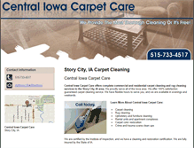 Tablet Screenshot of centraliowacarpetcare.net